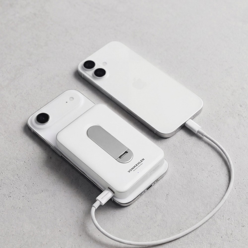Evergreen Mag 10000 mit Kickstand - Die magnetische Powerbank mit Standfunktion - Weiß