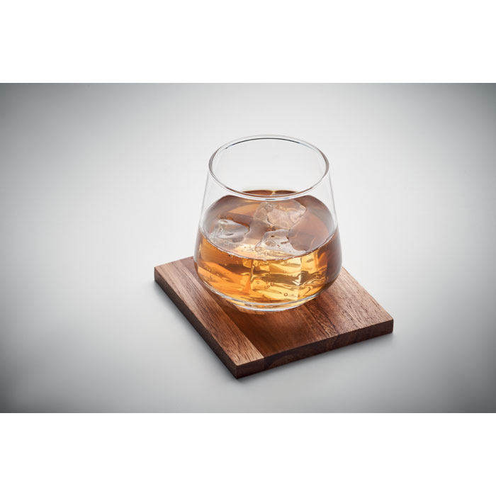 DRINKS - Glas mit Untersetzer