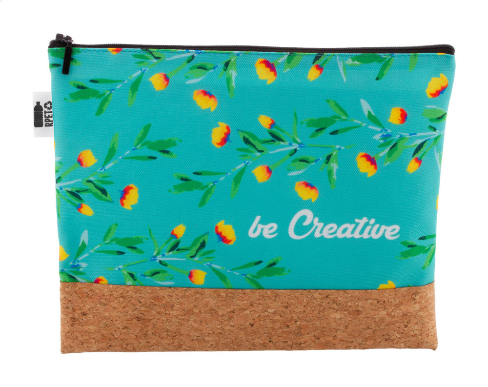 CreaBeauty Cork L RPET - Individuelle Kosmetiktasche - schwarz/natur