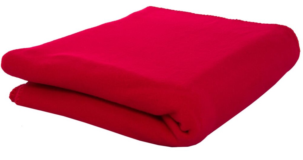 Nilton's Fleecedecke 150x120 cm, 250 g/m² - Rot (PMS 199c) / Rot