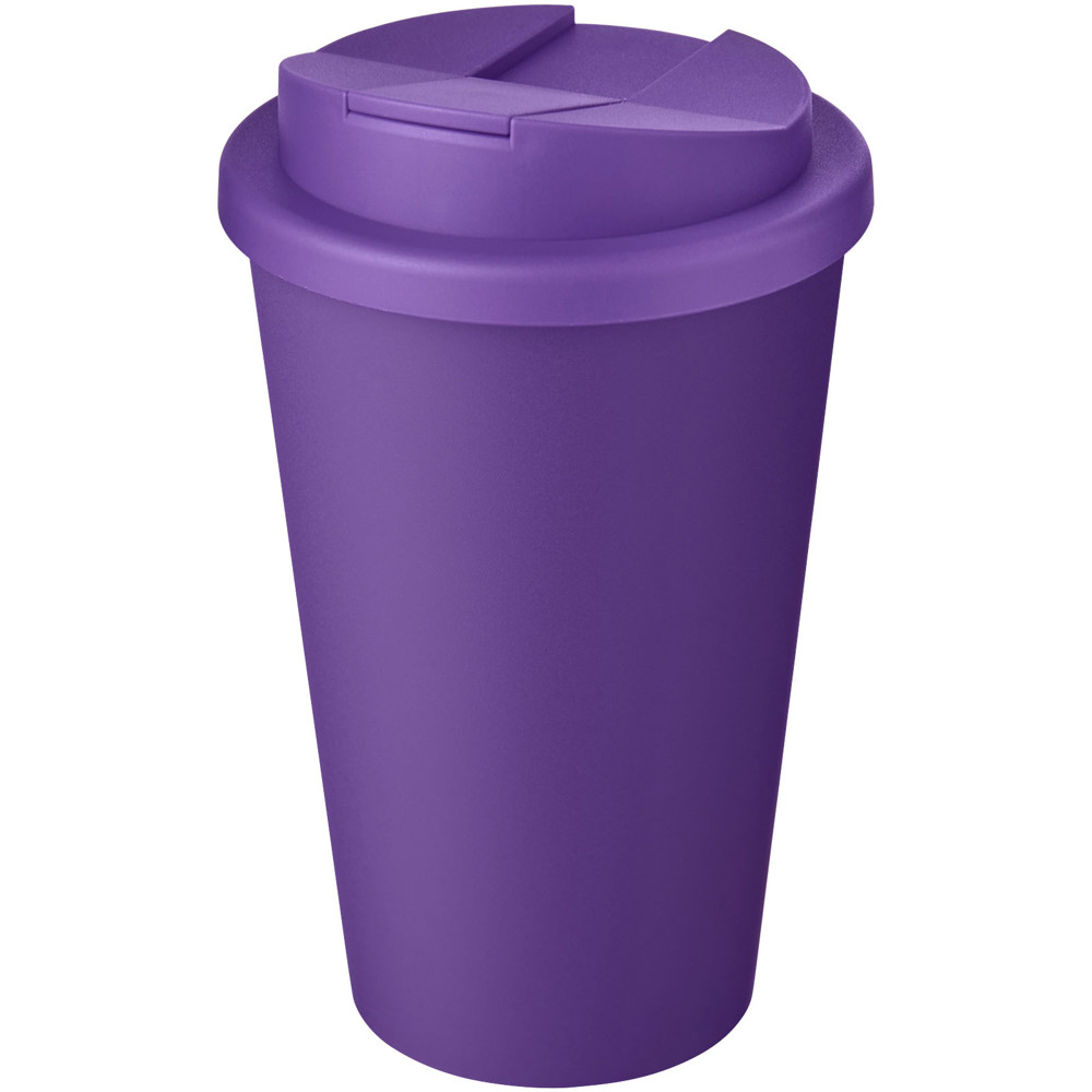 Americano® Eco 350 ml recycelter Becher mit auslaufsicherem Deckel - lila