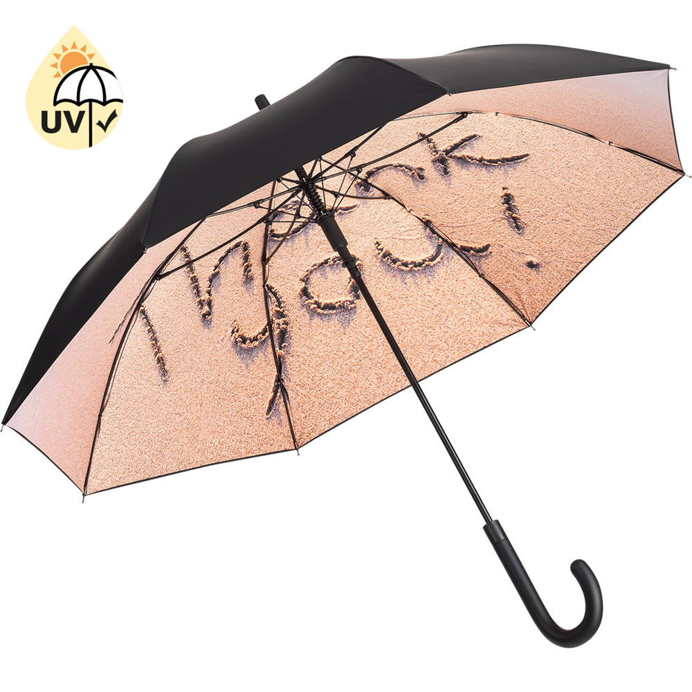 1193 AC-Stockschirm FARE® Impressions - schwarz/strand-thx-design