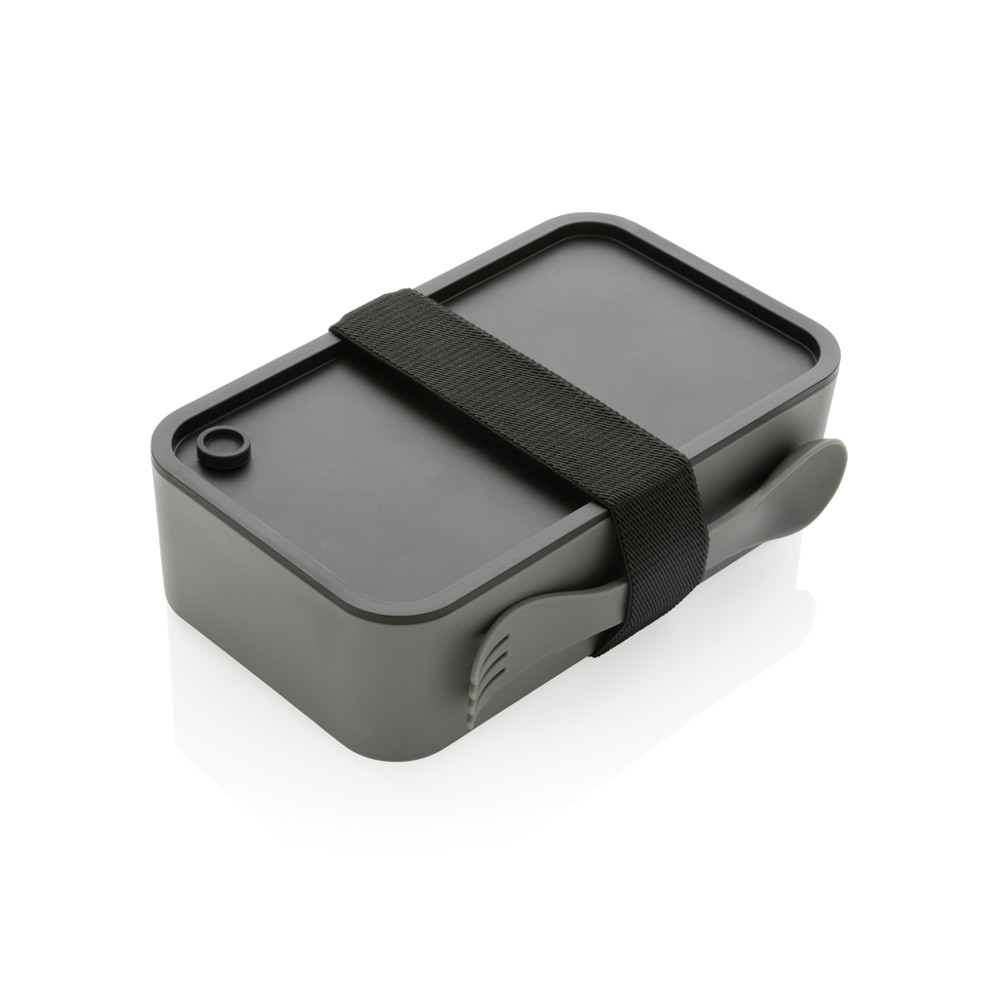GRS RPP Lunchbox mit Göffel - grau (± PMS Cool Grey 9)