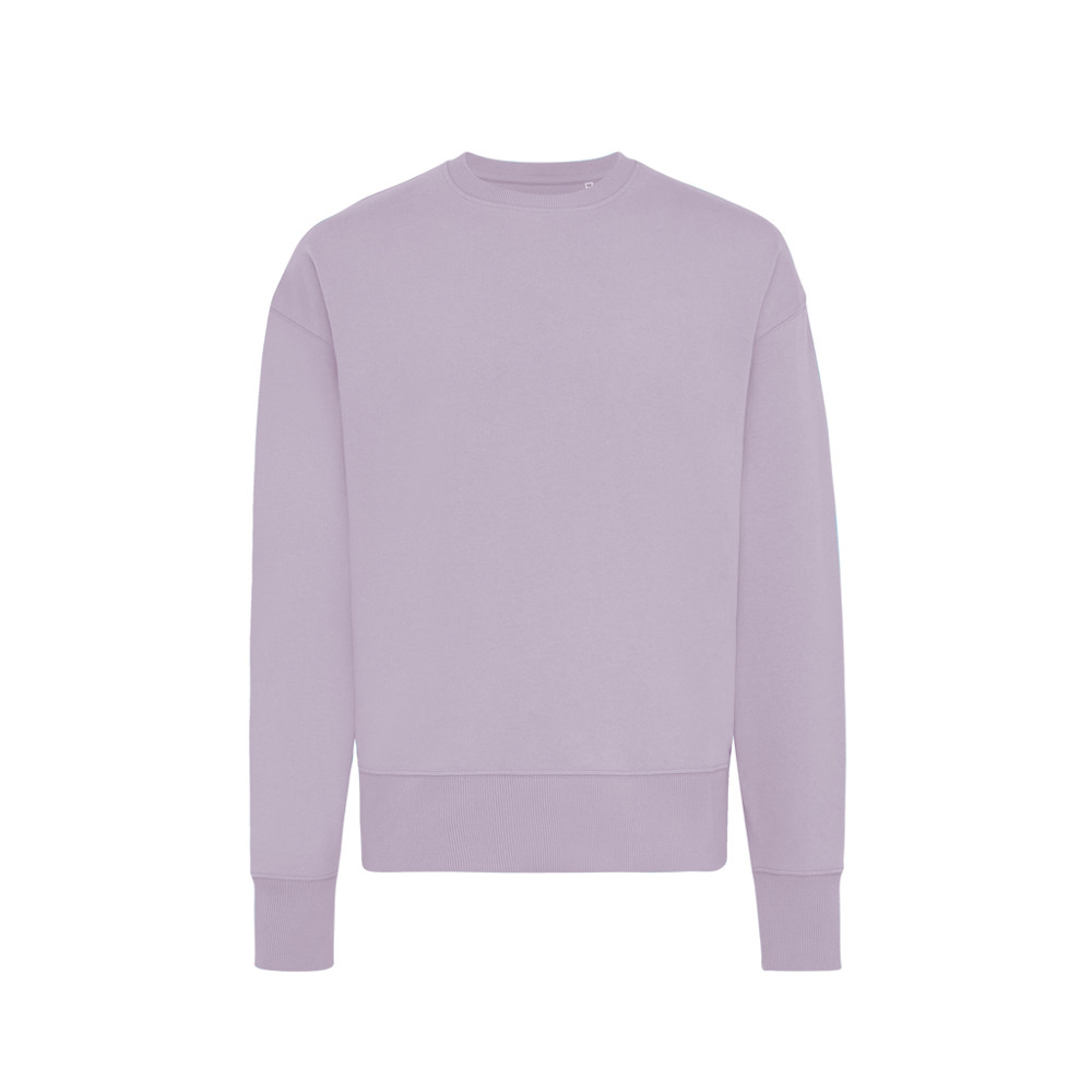 IQONIQ Kruger Relax-Rundhals-Sweater aus recycelt. Baumwolle - lavender (± PMS 15-3716TCX)