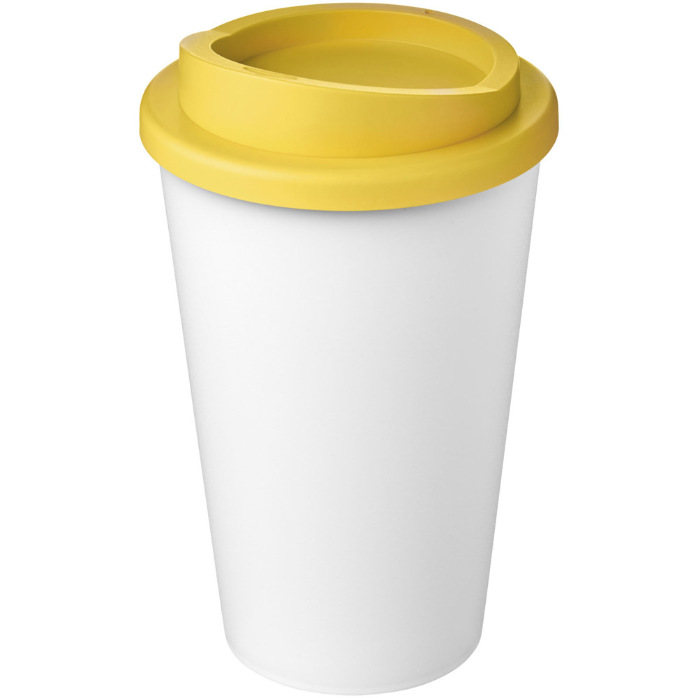 Americano® Eco 350 ml recycelter Becher - weiss, gelb