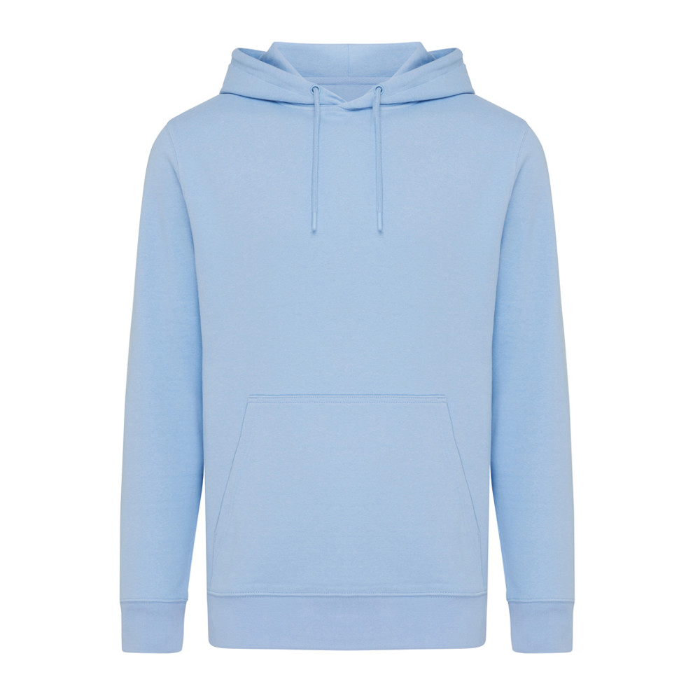 IQONIQ Rila Lightweight Hoodie aus recycelter Baumwolle - sky blue (± PMS 15-3930 TCX)