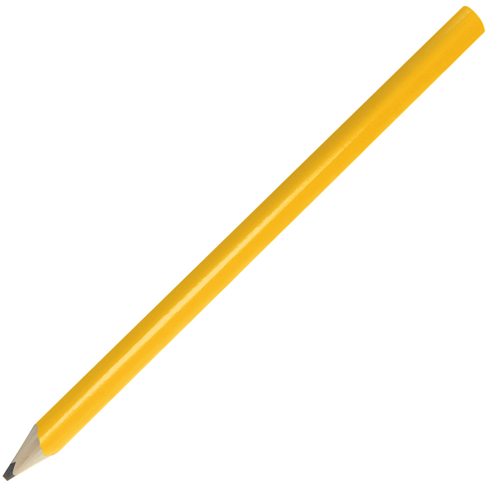 Zimmermannsbleistift, 24 cm, Made in EU, FSC®, oval, gespitzt - gelb