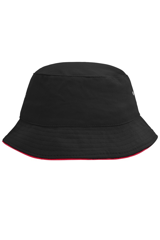 Fisherman Piping Hat - Black/red (ca. Pantone blackC
200C)