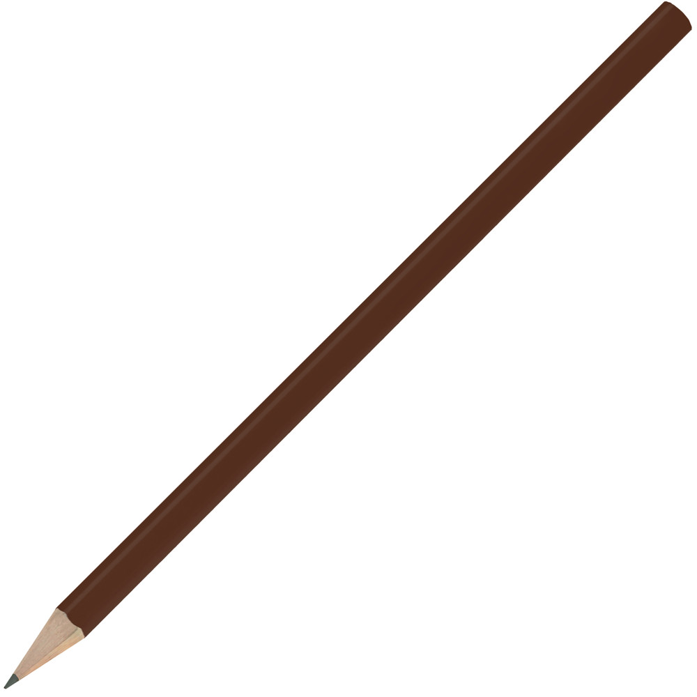 Bleistift, lackiert, Made in EU, FSC®, rund - dunkelbraun