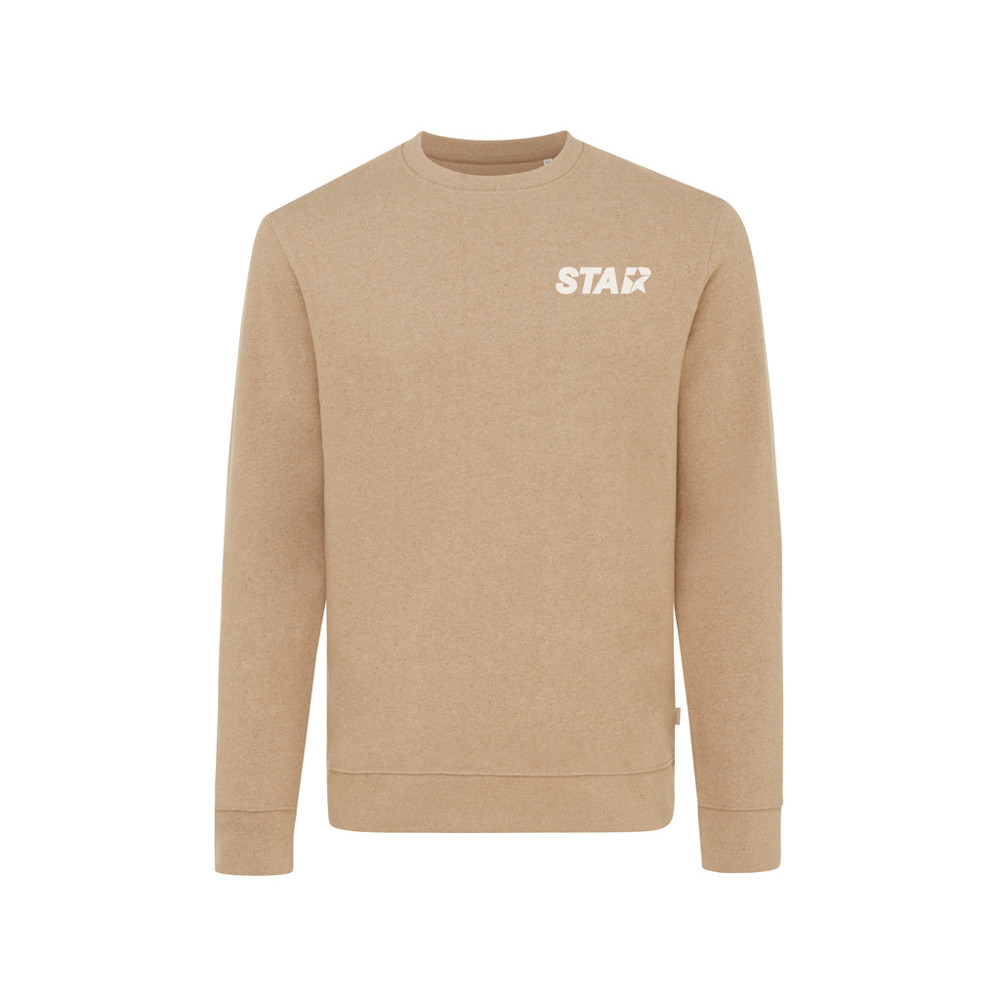 IQONIQ Denali ungefärbt. Rundhals-Sweater aus recycelter BW