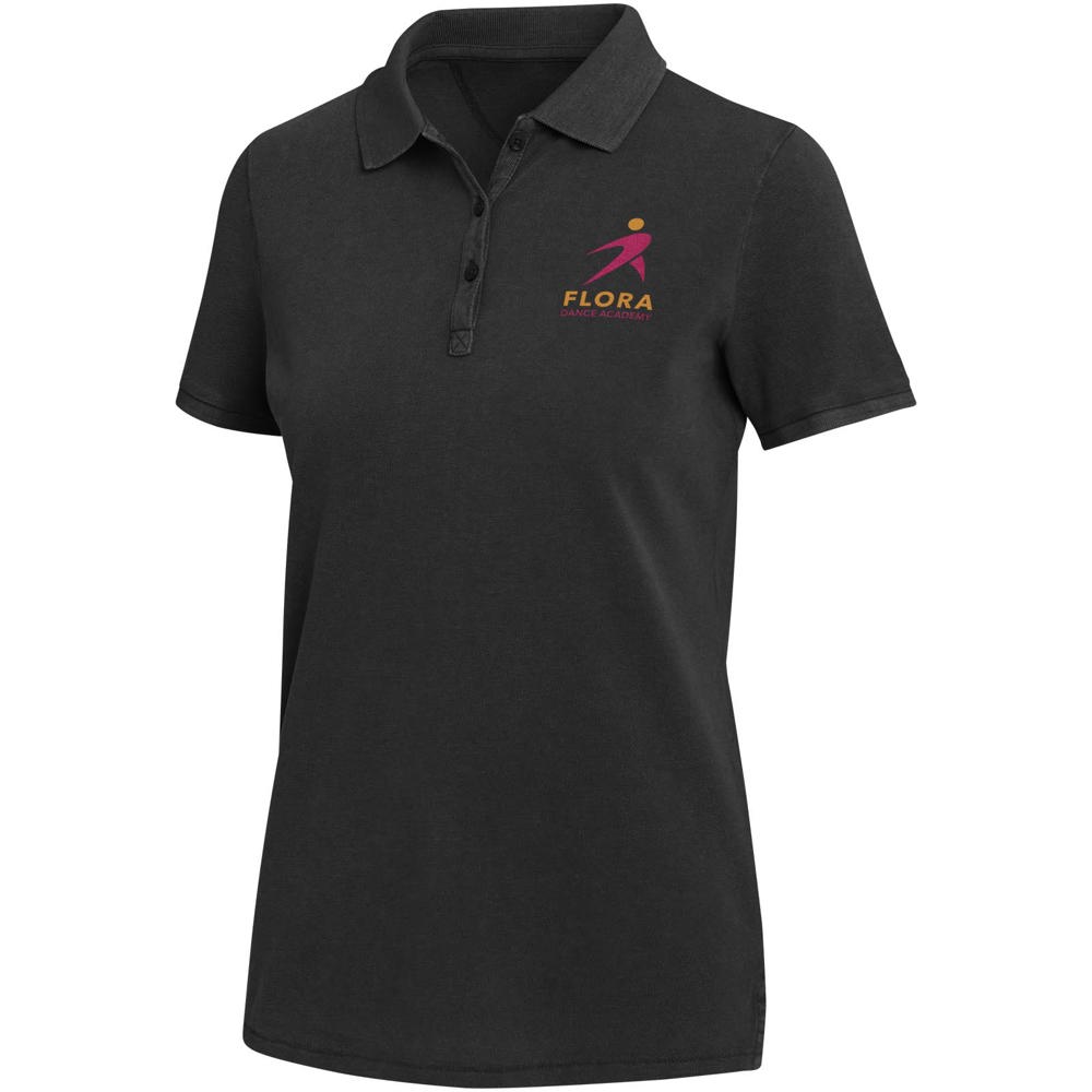 Calgary Poloshirt für Damen im Washed Look, 200 g/m2