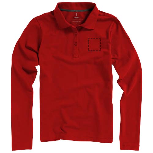 Calgary 180 g/m² Langarm Poloshirt für Damen
