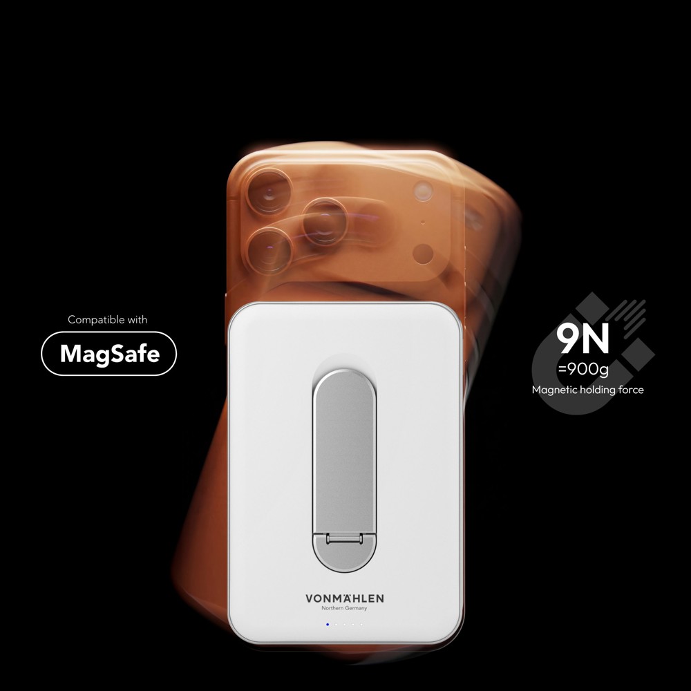 Evergreen Mag 10000 mit Kickstand - Die magnetische Powerbank mit Standfunktion - Weiß