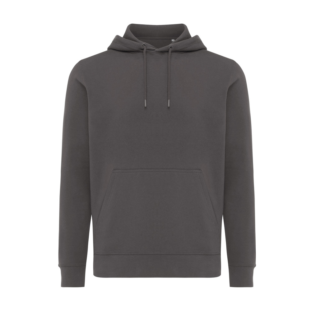 IQONIQ Rila Lightweight Hoodie aus recycelter Baumwolle - anthrazit (± PMS 19-3900 TCX)