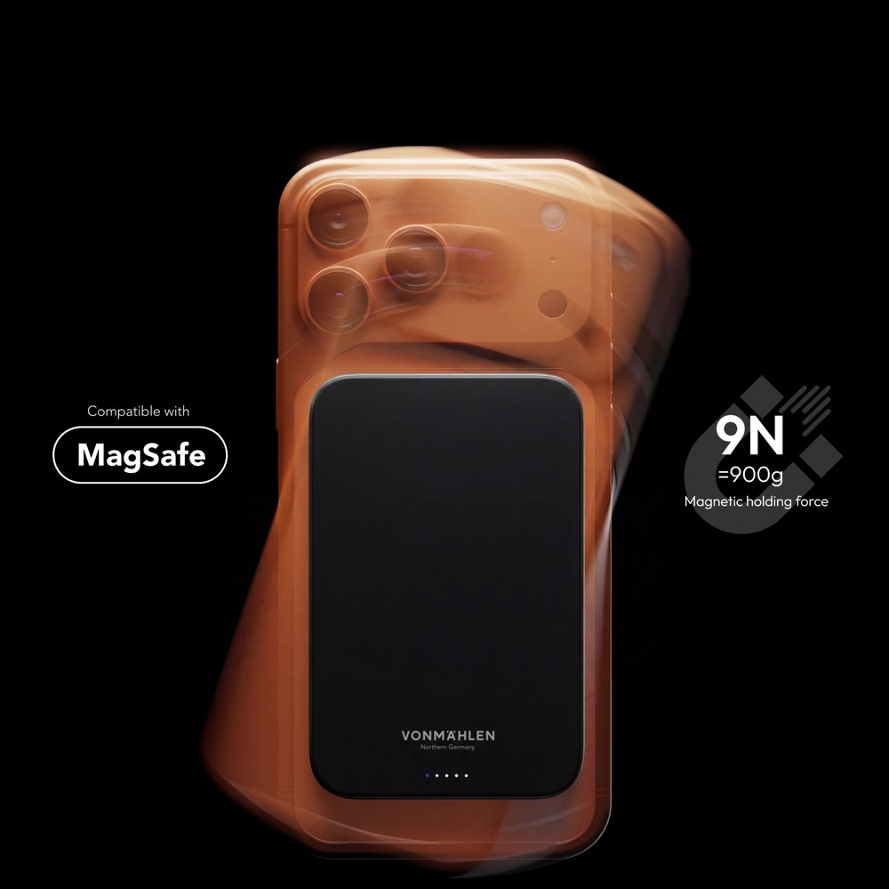 Evergreen Mag 5000 - Die magnetische Powerbank für den ganzen Tag - Schwarz