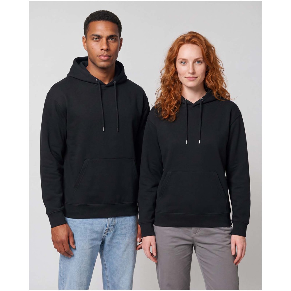 Boris Oversize Kapuzenpullover aus recycelter 280 g/m2 Bio Baumwolle (OCS), unisex - Schwarz
