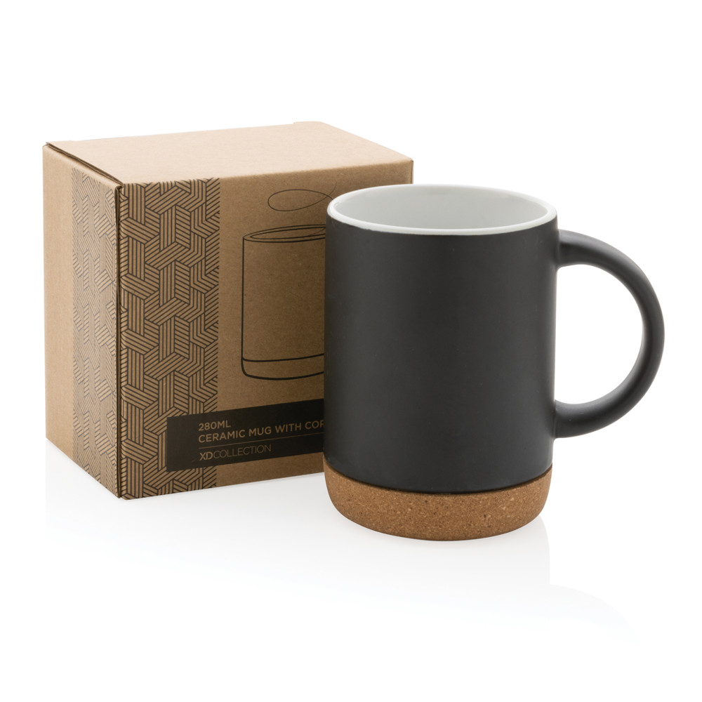 Keramikbecher mit Korkboden, 280ml