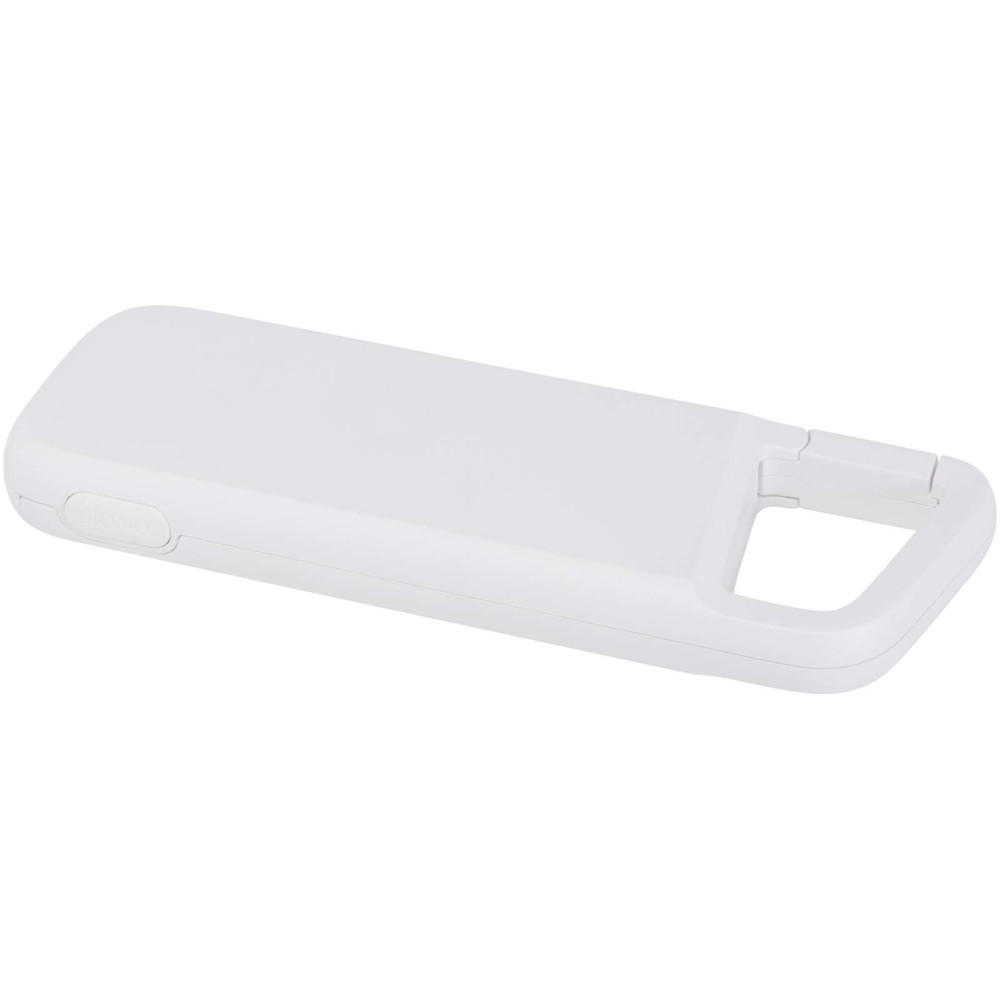 Alkes 12 W 5.000 mAh wasserfeste Powerbank aus recyceltem Kunststoff mit Karabinerhaken