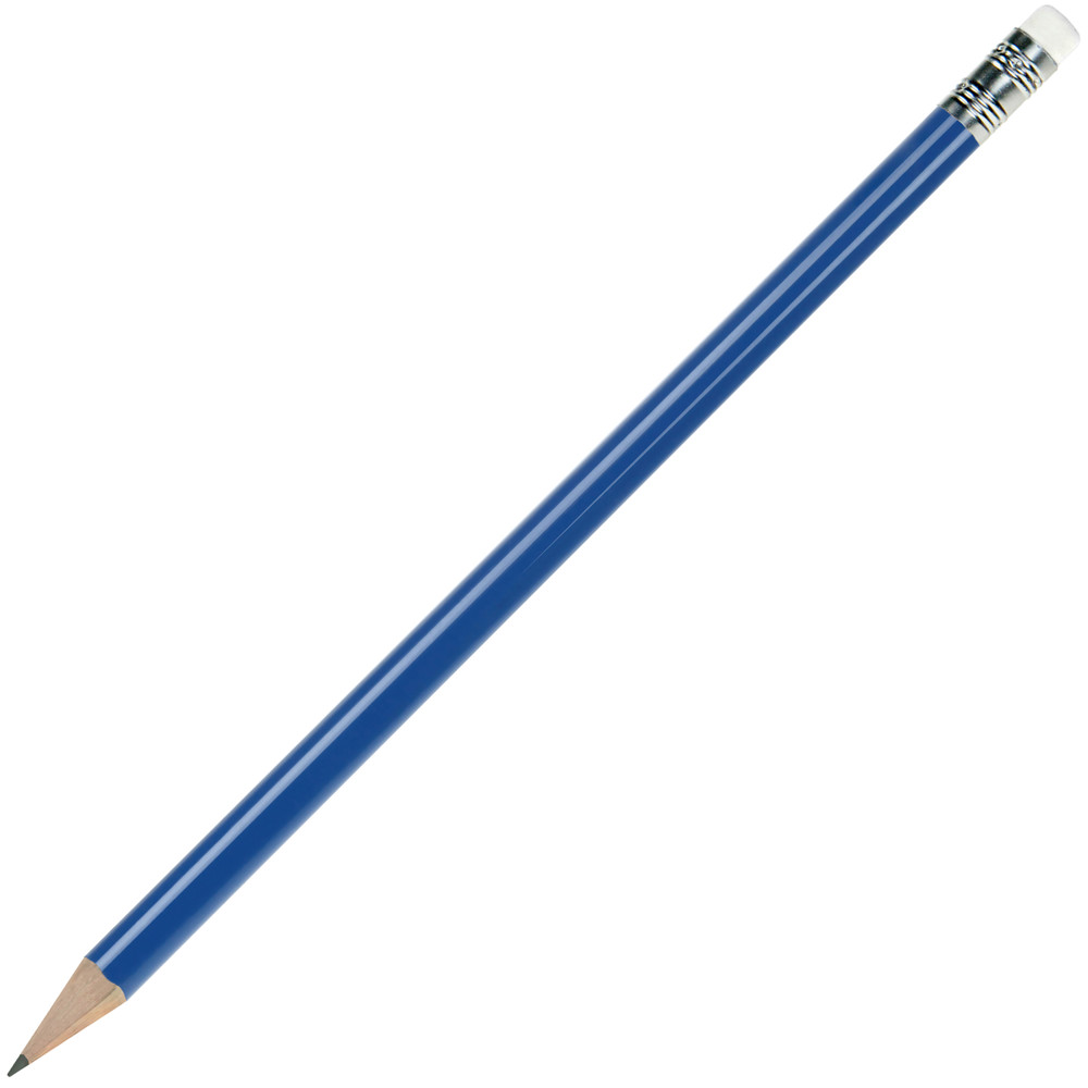 Bleistift rund, lackiert, Made in EU, FSC®, mit Radierer