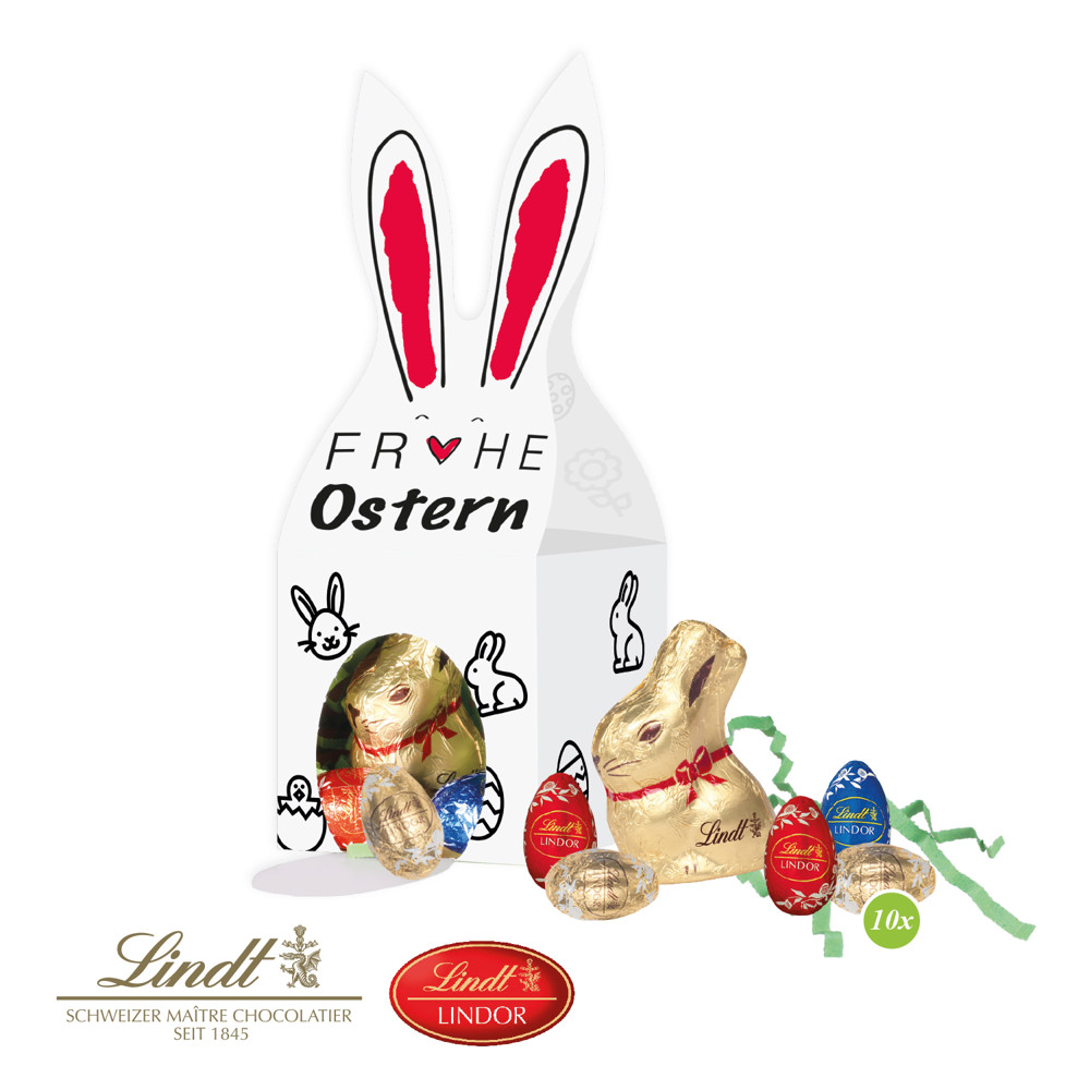 3D Präsent Häschen mit Lindt Schokolade