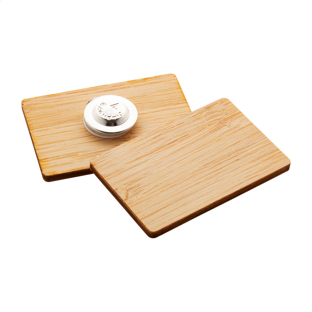 BooBadge - Bambus-Anstecker - natur