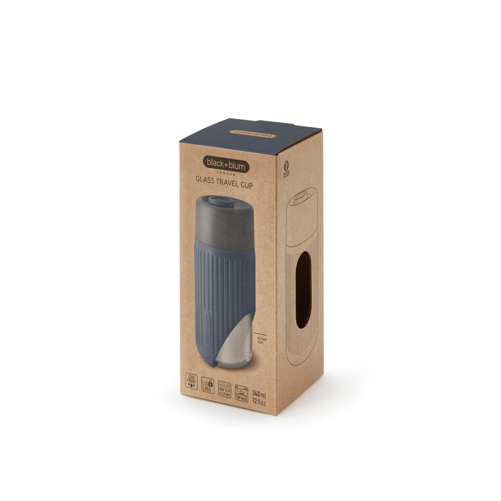 Black+Blum Glas-Reisebecher 340ml