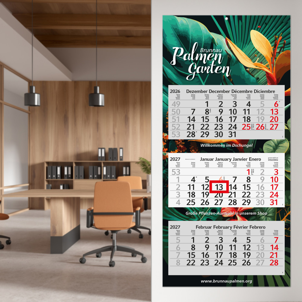 3-Monatskalender Mehrblock Profil 3 RECYCLING