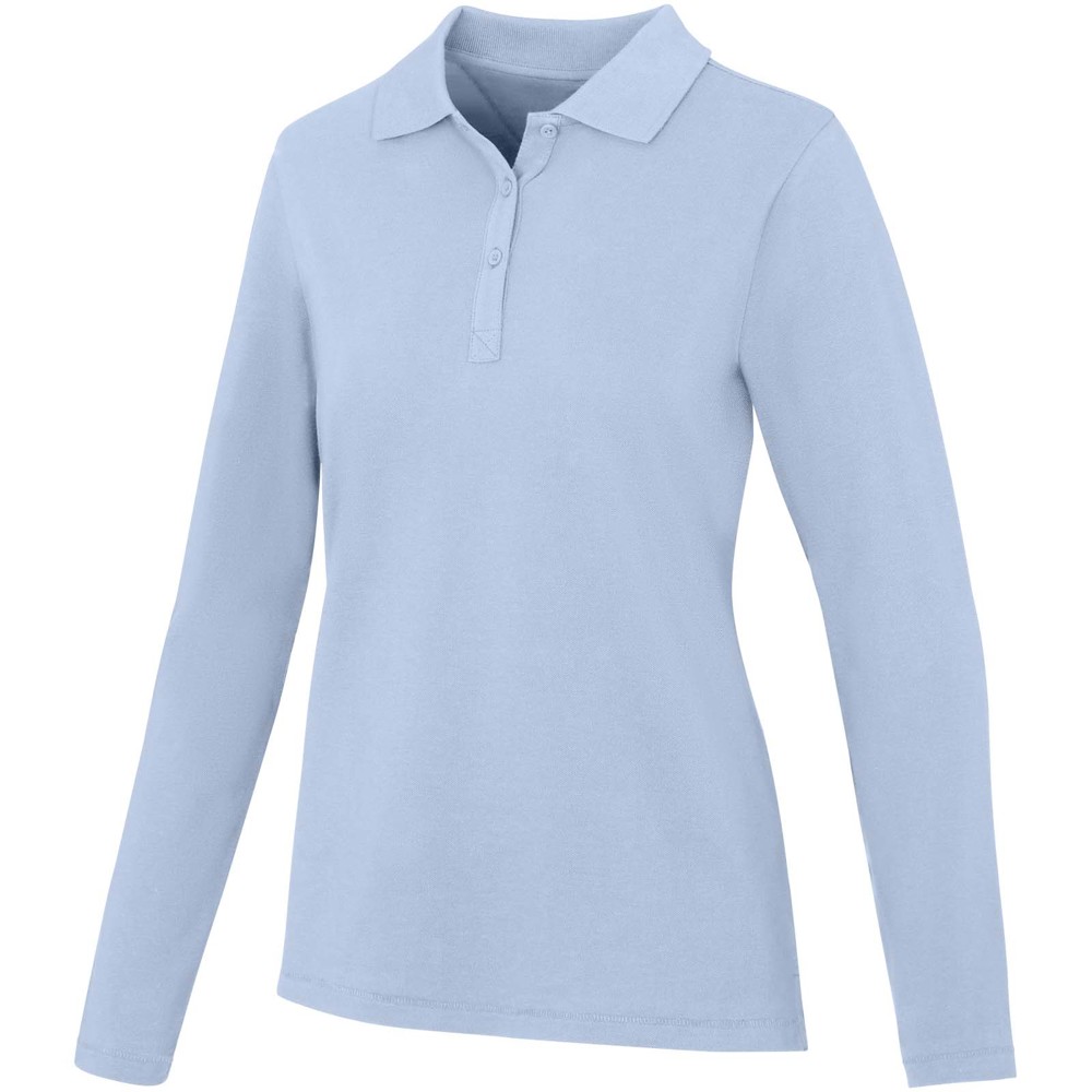 Calgary 180 g/m² Langarm Poloshirt für Damen - Nebelblau