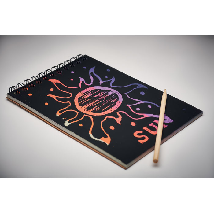 BLACK - Notizbuch mit Kratzpapier