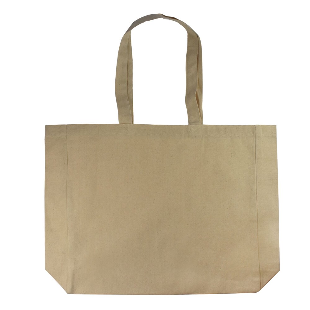 Baumwollshopper mit Bodenfalte, 225 gr/m²