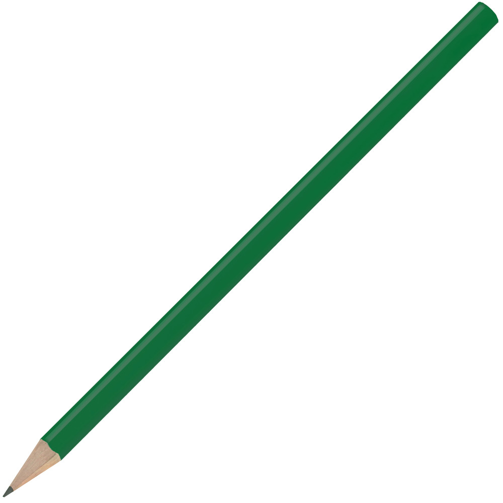 Bleistift, lackiert, Made in EU, FSC®, rund - dunkelgrün