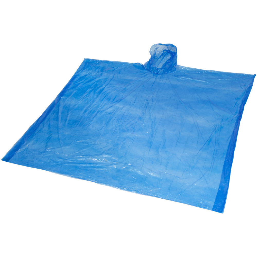 Ziva Einweg Regenponcho mit Hülle - royalblau