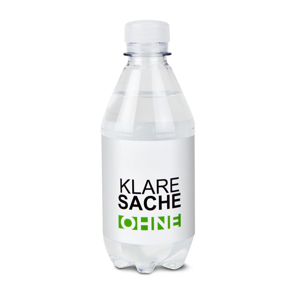 330 ml PromoWater - Mineralwasser, still, Hergestellt in Deutschland - Papier-Etikett