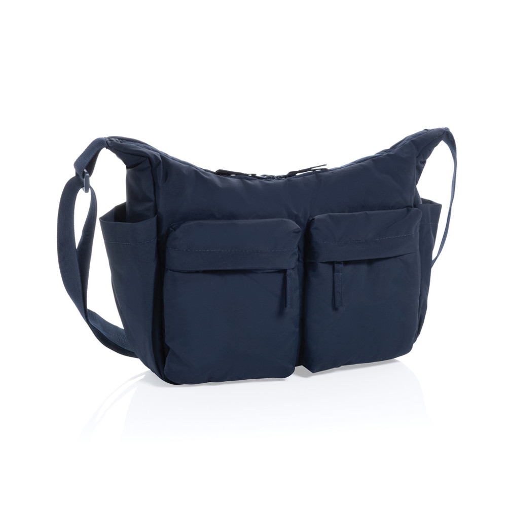 KENTO URBAN gepolsterte Crossover-Tasche aus RCS rec. Nylon - navy blau (± PMS navy)