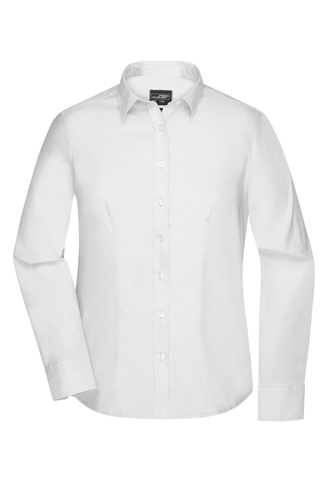 Ladies' Shirt Long-Sleeved Micro-Twill - White (ca. Pantone white)