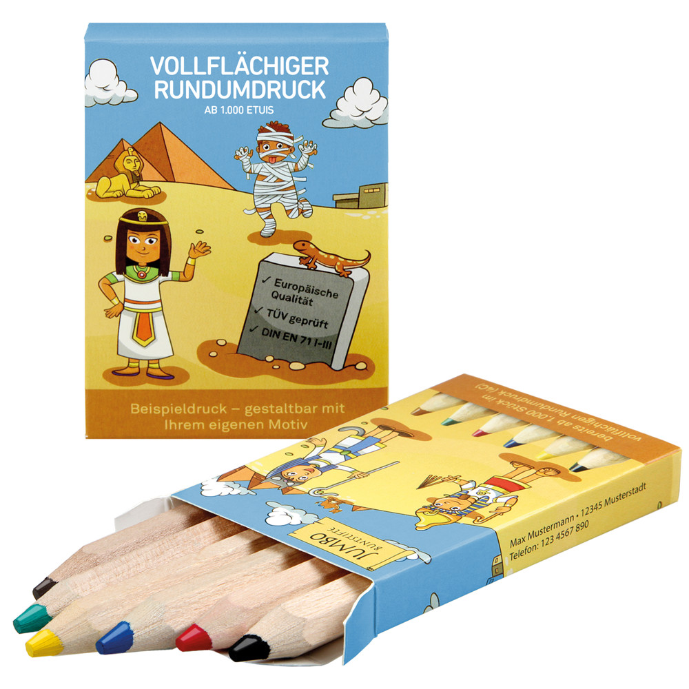 JUMBO Buntstifte-Set, Made in EU, FSC®, inkl. Individueller Rundumdruck