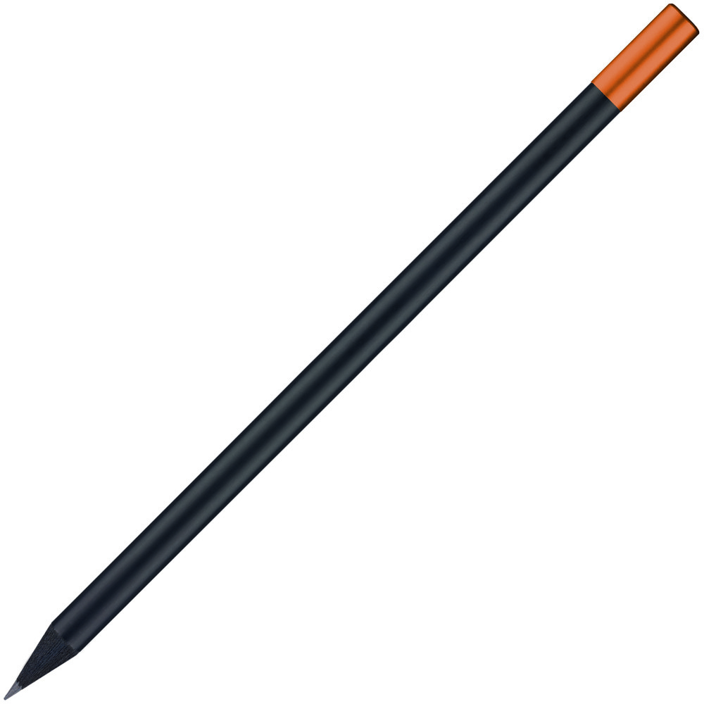 Bleistift mit Magnet und Metallkappe, FSC® - schwarz / kupfer