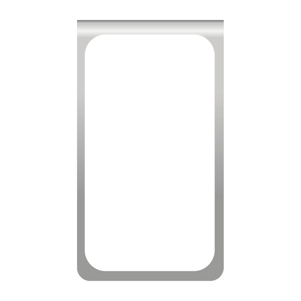 ROMINOX® Mehrweg-Büroklammer Straight Clip ohne Noppen, idealer Mailingartikel für Dokumente, bis zu 18 Seiten Klemmkraft