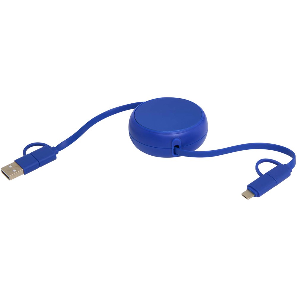 Alasia 100 cm 5-in-1 Kabel aus recyceltem Kunststoff und Aluminium, einziehbar, für Datenübertragung und mit 45W Schnellladun