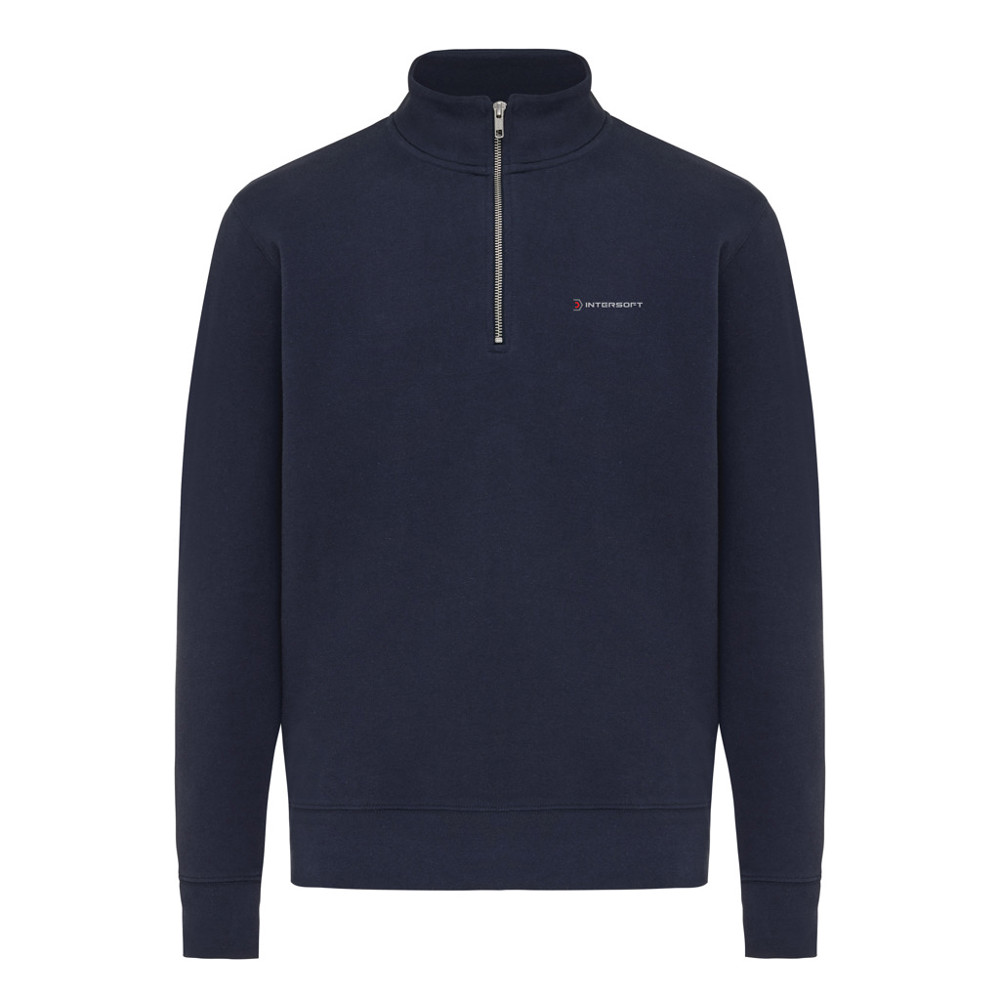 IQONIQ Elgon Quarter-Zip-Sweater aus rec. Baumwolle