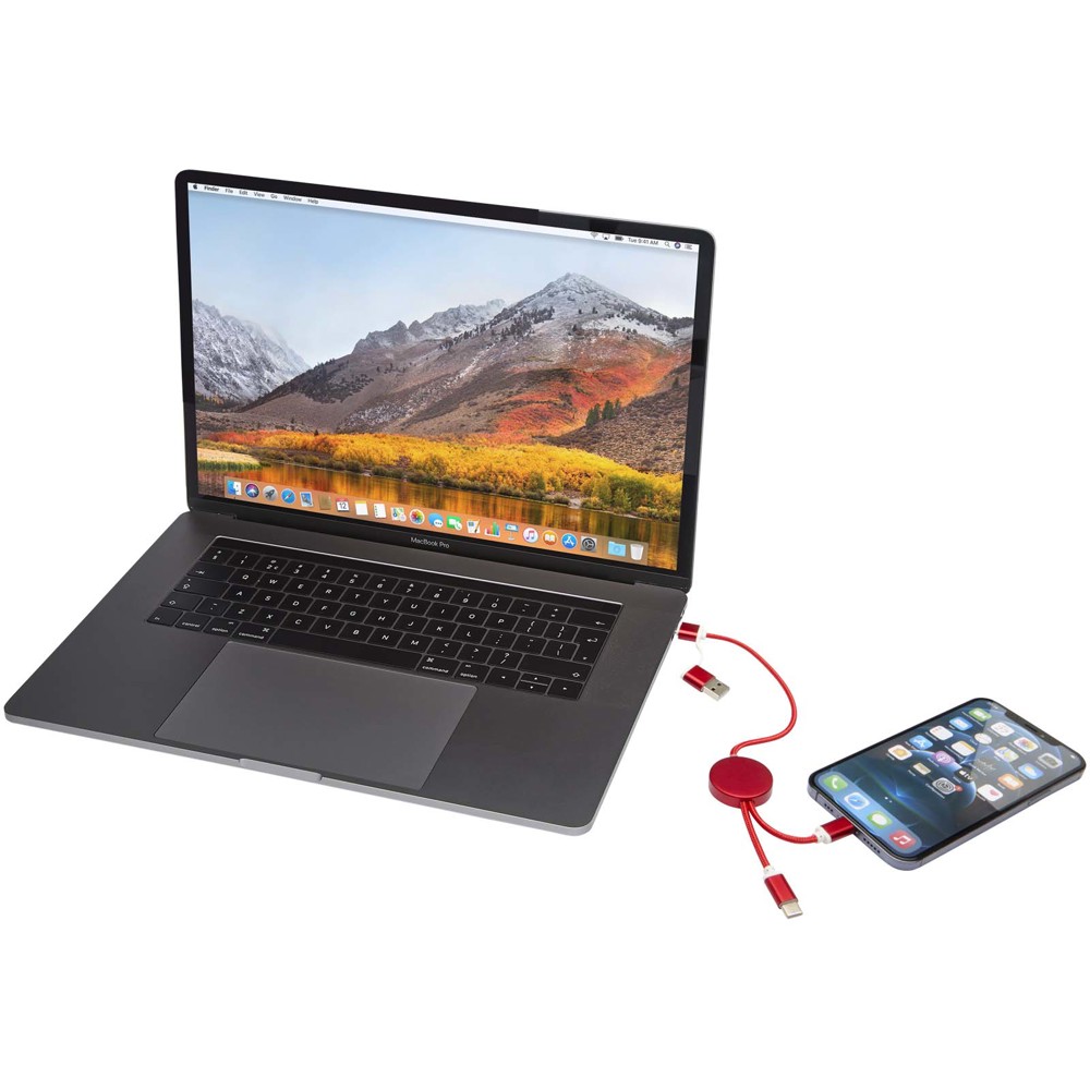 Alasia 30 cm 5-in-1 Kabel aus recyceltem Kunststoff für Datenübertragung und 27W Schnellladung