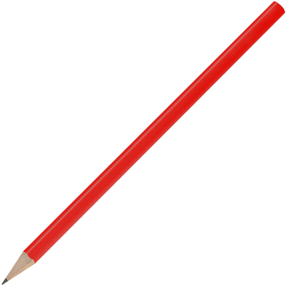 Bleistift, lackiert, Made in EU, FSC®, rund - hellrot