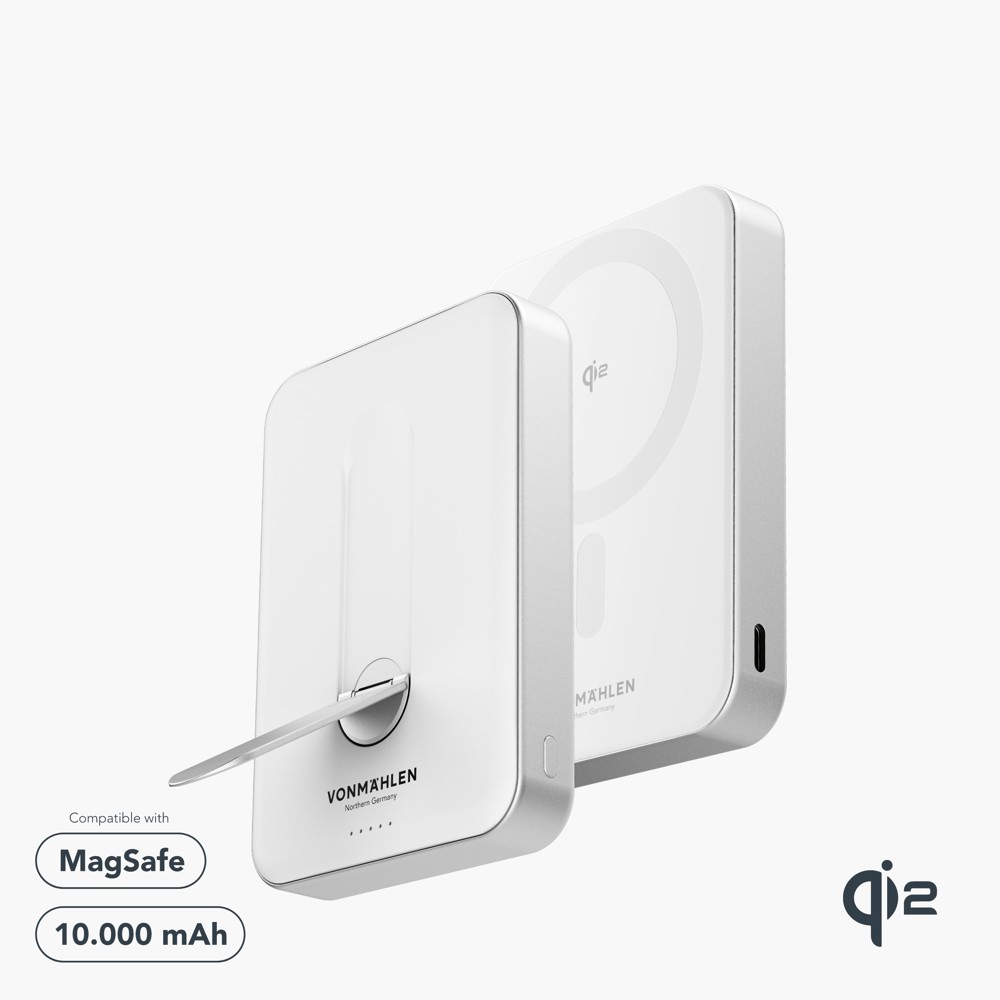 Evergreen Mag 10000 mit Kickstand - Die magnetische Powerbank mit Standfunktion - Weiß