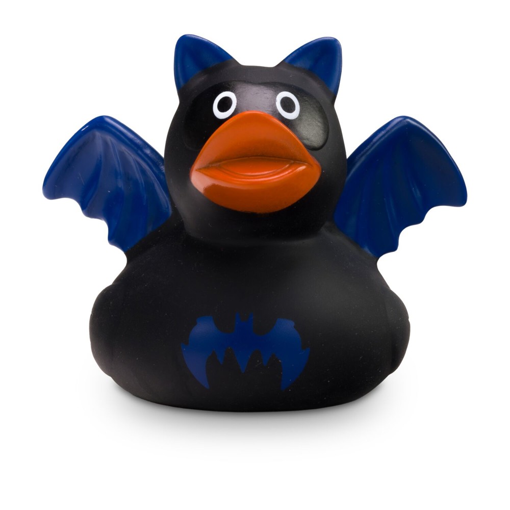 Werbeente Batduck Superheld schwarz-blau