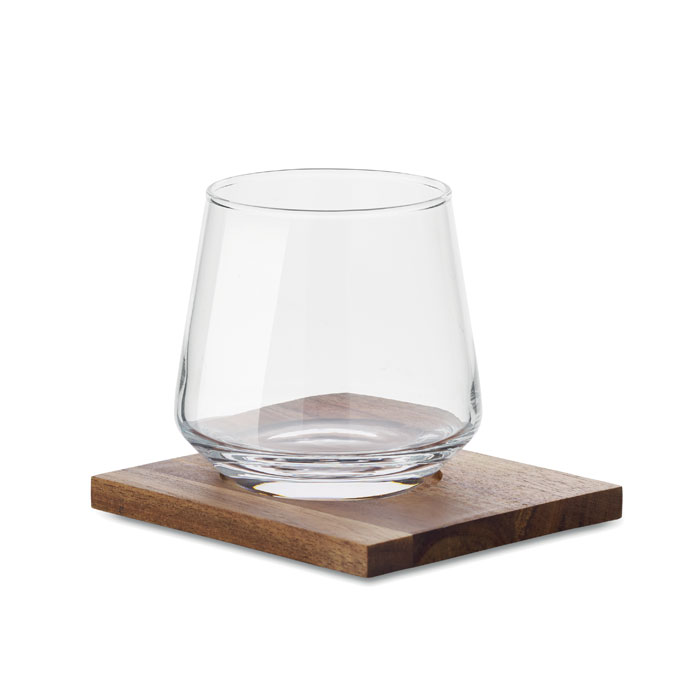 DRINKS - Glas mit Untersetzer
