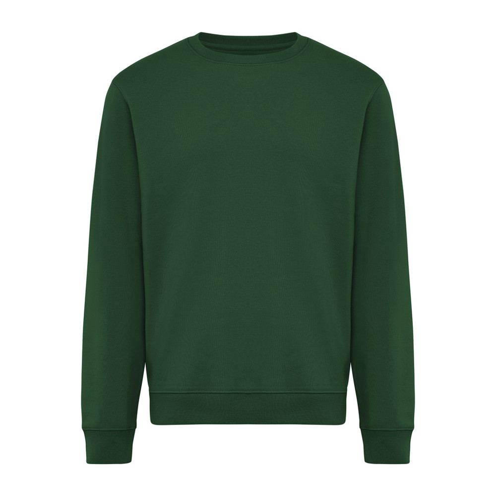 IQONIQ Torla Rundhals-Pullover aus recycelter Baumwolle - forest green (± PMS 19-5920TCX)