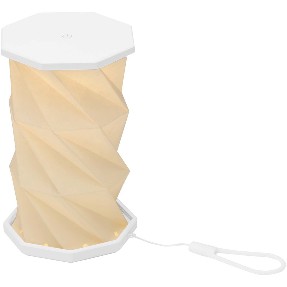Celestia klappbare & dimmbare Tischlampe aus recyceltem Kunststoff - weiss