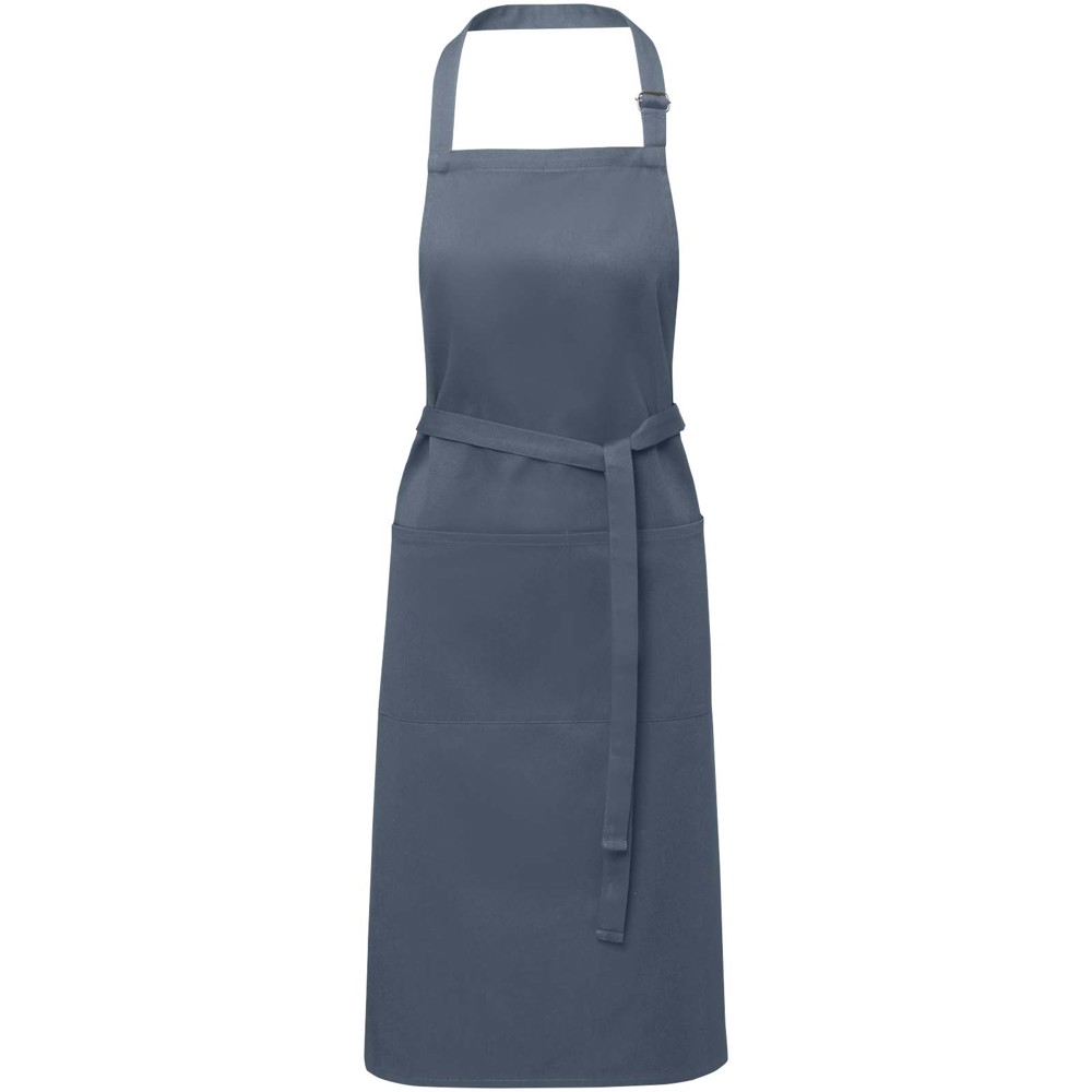 Andrea 240 g/m² Schürze mit verstellbarem Nackenband - hale blau