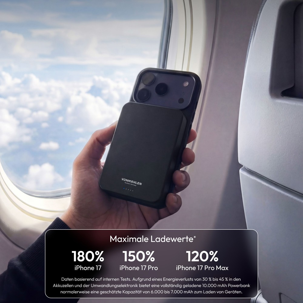Evergreen Mag 10000 - Die magnetische Powerbank für längere Tage - Schwarz