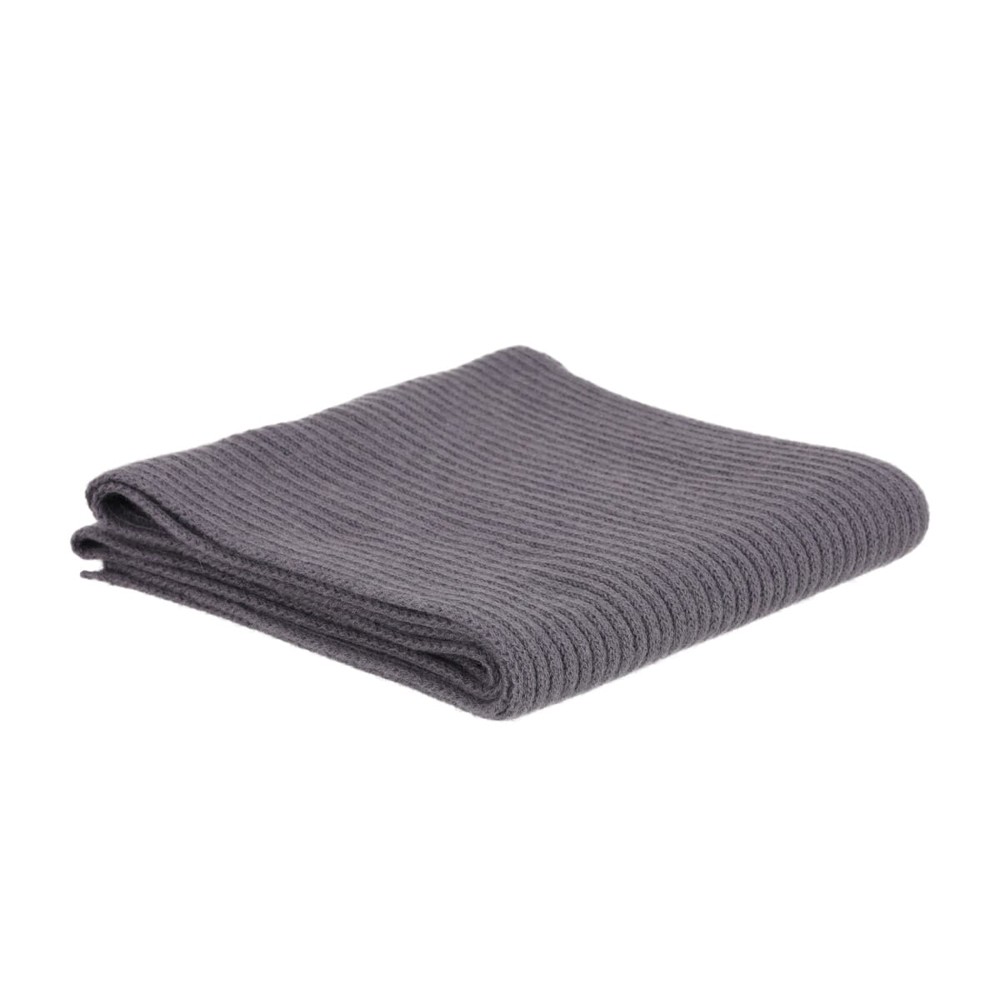 Niltons Strickschal, 100 % Merinowolle - Dunkelgrau (PMS Cool Grey 11c) / Dunkelgrau